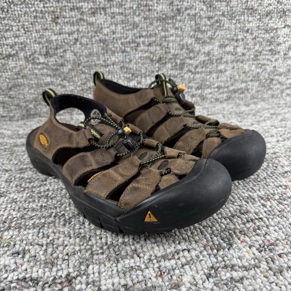 Keen Sandals Men 11 Newport Leather Toe Bumper Hiking Waterproof Outdoor Brown
